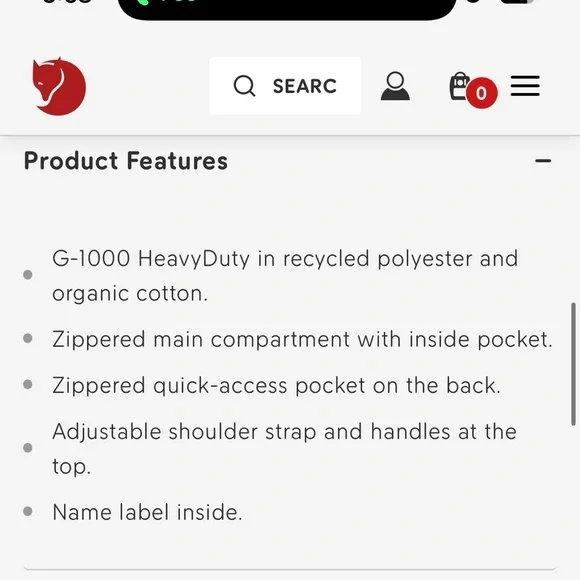 Fjällräven NWT Kånken No. 2 Black Sling - Picture 6 of 7